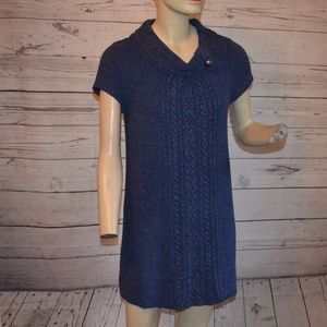 Style & Co Blue Knit Sweater Dress Size M